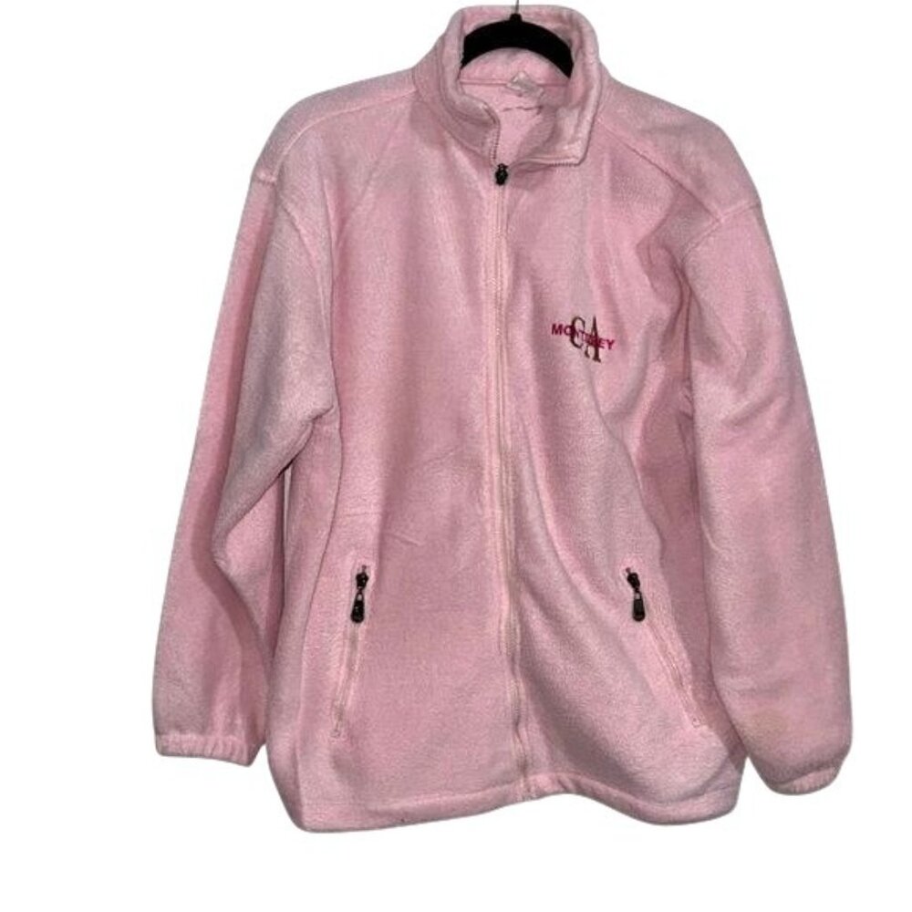 Gogo fleece womensjacket full zip monterey bay California pink